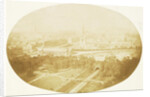 Oval view of Edinburgh, Scotland, with the monument to Sir Walter Scott by John Thomson