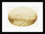 Oval view of Edinburgh, Scotland, with the monument to Sir Walter Scott by John Thomson