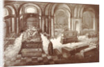 Painting of the imperial crypt underneath the Capuchin church in Vienna Austria by Anonymous