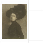 Portrait of a woman with feather hat by Heinrich Kühn