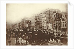 Trickery photo of eel pulling on the Lindegracht Amsterdam by F. Bouman