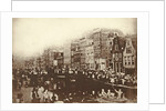 Trickery photo of eel pulling on the Lindegracht Amsterdam by F. Bouman