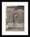 Portrait of a Java, Indonesianese man with collected wood, Indonesia by Anonymous