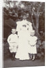 Portrait of Surinamese nanny with two white children by Augusta Curiel