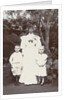Portrait of Surinamese nanny with two white children by Augusta Curiel