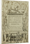 Engraving IESV CHRISTI DEI DOMINIANNI, Salvatoris NRA Infantia by Edmond Fierlants