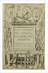 Engraving IESV CHRISTI DEI DOMINIANNI, Salvatoris NRA Infantia by Edmond Fierlants