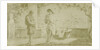 Quinti Horatii Flacci Epistolarum, two men on patio by Anonymous