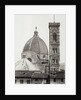 dome and campanile of the Duomo in Florence Italy, c. 1855 by Anonymous