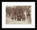 China, four carriers with carriage in the street by Baron Raimund von Stillfried und Ratenitz