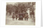 China, four carriers with carriage in the street by Baron Raimund von Stillfried und Ratenitz
