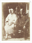 Two unidentified fisherman women and a man named Laidlaw in Newhaven, Scotland by Hill & Adamson