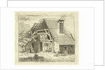 Woman doing the laundry for a farm by Anthonie van den Bos