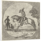 Horseman in medallion by Anthonie van den Bos