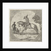Horseman in medallion by Anthonie van den Bos