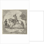 Horseman in medallion by Anthonie van den Bos