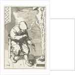 Man holds his pipe, Anthonie van den Bos by Adriaen van Ostade