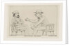 Two seated men talking by Louis Charles Hora Siccama