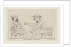 Two seated men talking by Louis Charles Hora Siccama