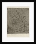 Three men around a table by Jabes Heenck