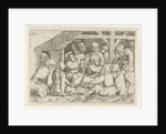 Beggars with a meal in a hut by Cornelis Massijs