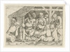 Beggars with a meal in a hut by Cornelis Massijs