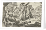 Deer Hunting, Egbert Jansz., Antonio Tempesta by Johann Theodor and Johann Israel de Bry