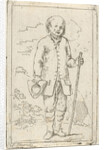 Old man with walking stick by Simon Klapmuts