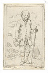 Old man with walking stick by Simon Klapmuts