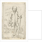 Old man with walking stick by Simon Klapmuts