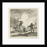 Fishermen at the beach by Hendrik Kobell