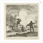 Fishermen at the beach by Hendrik Kobell