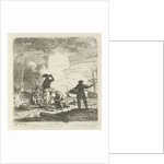 Fishermen at the beach by Hendrik Kobell