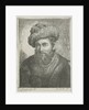 Portrait of an unknown bearded man with hat on his head by Pieter Louw