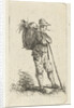 Smoking man with basket and stick by Anthonie Willem Hendrik Nolthenius de Man