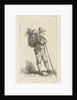 Smoking man with basket and stick by Anthonie Willem Hendrik Nolthenius de Man