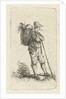 Smoking man with basket and stick by Anthonie Willem Hendrik Nolthenius de Man