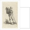 Smoking man with basket and stick by Anthonie Willem Hendrik Nolthenius de Man