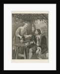 Young woman offers a man a glass of wine by Jacob Ernst Marcus