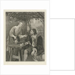 Young woman offers a man a glass of wine by Jacob Ernst Marcus