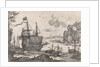 Ships in a harbor by Antoine Bonenfant