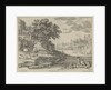port with rowboats, figures and cattle by Lodewijk XIII