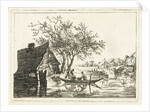River Landscape with farm by François Joseph Pfeiffer II