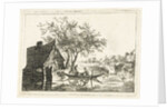 River Landscape with farm by François Joseph Pfeiffer II