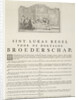 Rules of the Brotherhood of St Luke from Dordrecht, 1736, The Netherlands by Joannes van Braam
