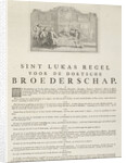 Rules of the Brotherhood of St Luke from Dordrecht, 1736, The Netherlands by Joannes van Braam