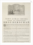Rules of the Brotherhood of St Luke from Dordrecht, 1736, The Netherlands by Joannes van Braam