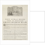 Rules of the Brotherhood of St Luke from Dordrecht, 1736, The Netherlands by Joannes van Braam