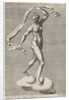 Diana as the moon goddess Luna on a cloud, the moon on the forehead, from a series of prints with planets by Pieter Valck