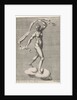 Diana as the moon goddess Luna on a cloud, the moon on the forehead, from a series of prints with planets by Pieter Valck